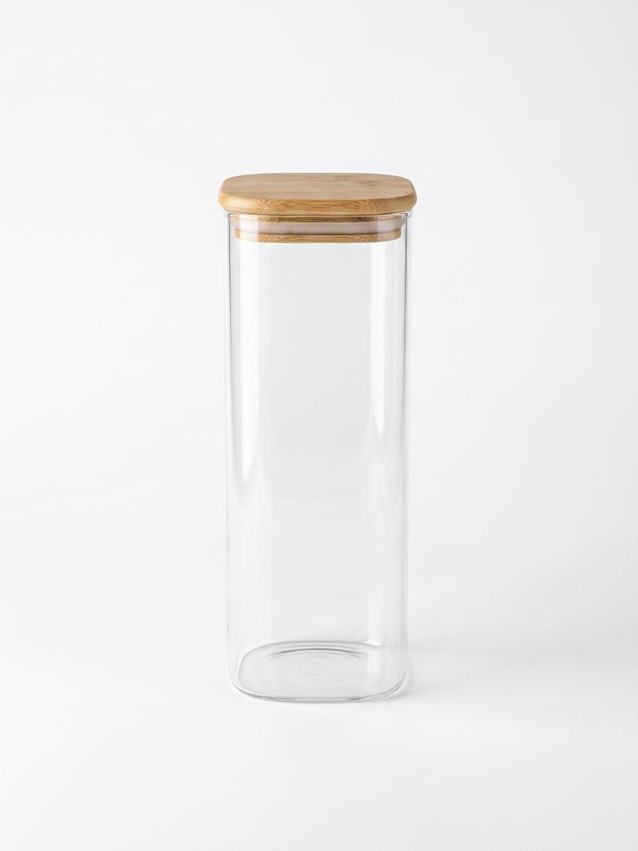 Glass Storage Jar with Bamboo Lid
