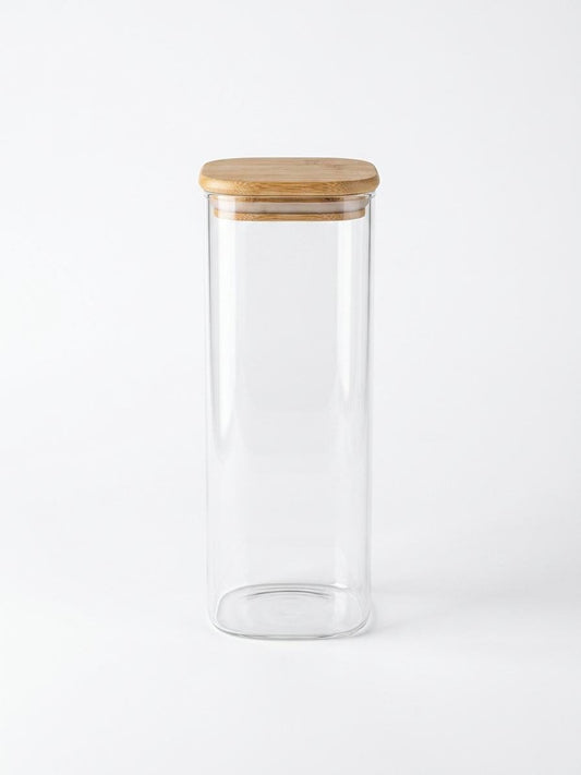 Glass Storage Jar with Bamboo Lid