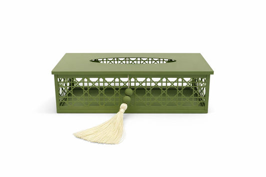 Decorative Tissue Box with Geometric Design