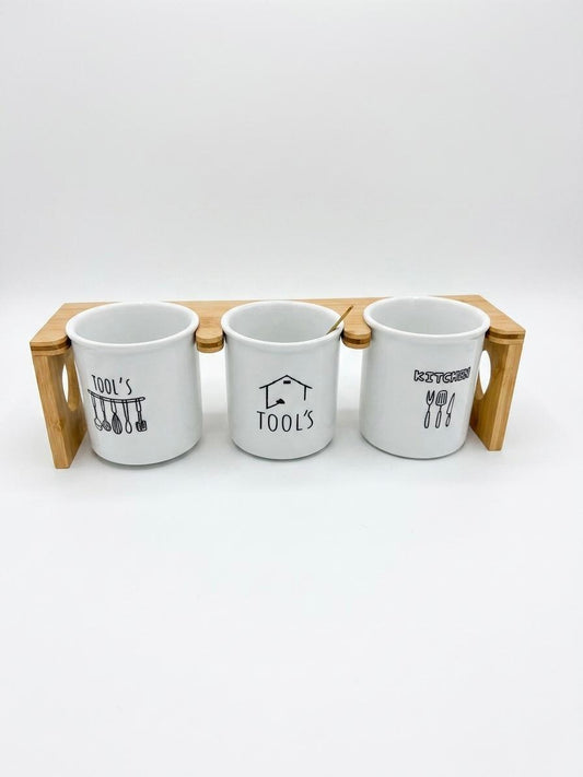 Kitchen Utensil Holder Set with Stand