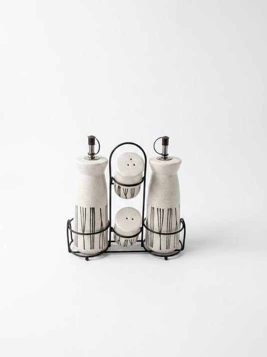 Oil & Vinegar Set with Salt & Pepper