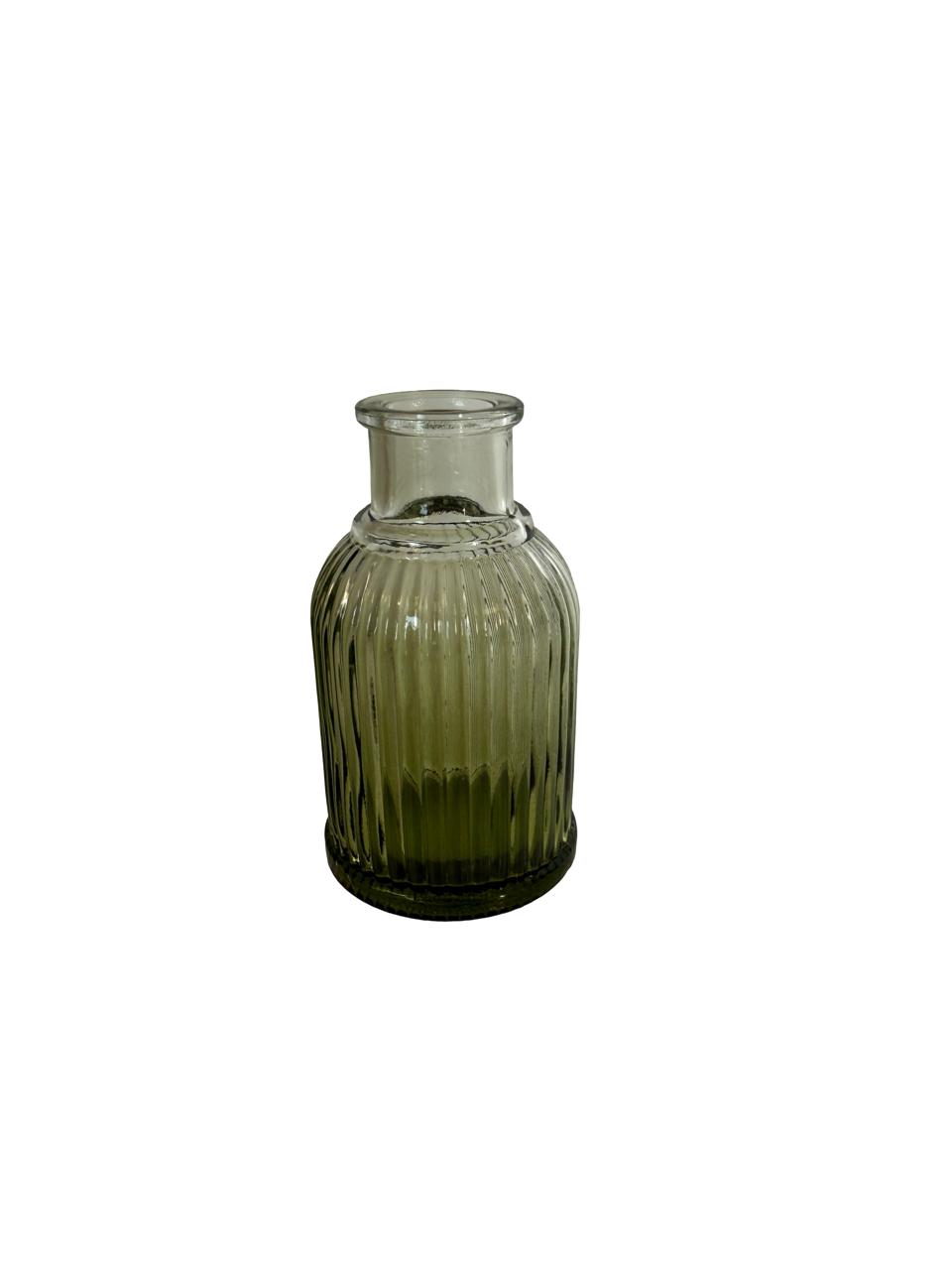Embossed Glass Mini Vase – Textured Design / Per Each