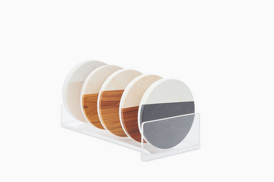 Modern Marble & Wood Coaster Set – 4 Pieces