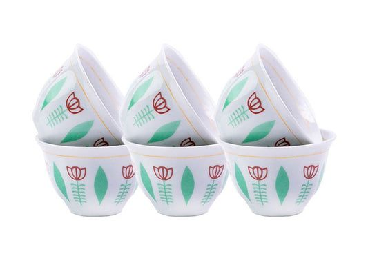 Traditional Turkish Coffee Cup Set – 12 Pieces