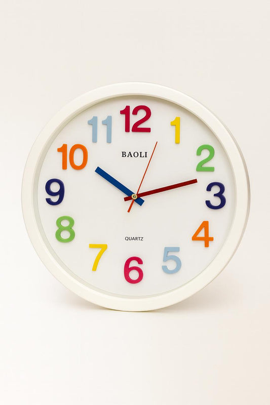 Colorful Wall Clock – Available in Green, Yellow & White