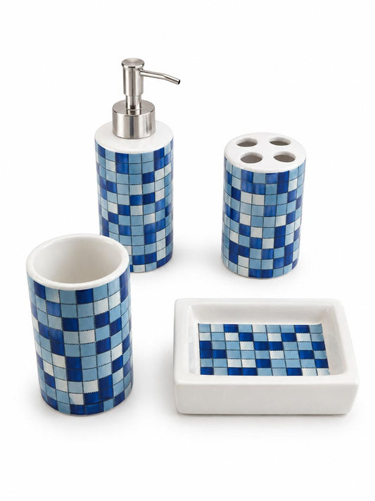 Blue Mosaic Bathroom Set
