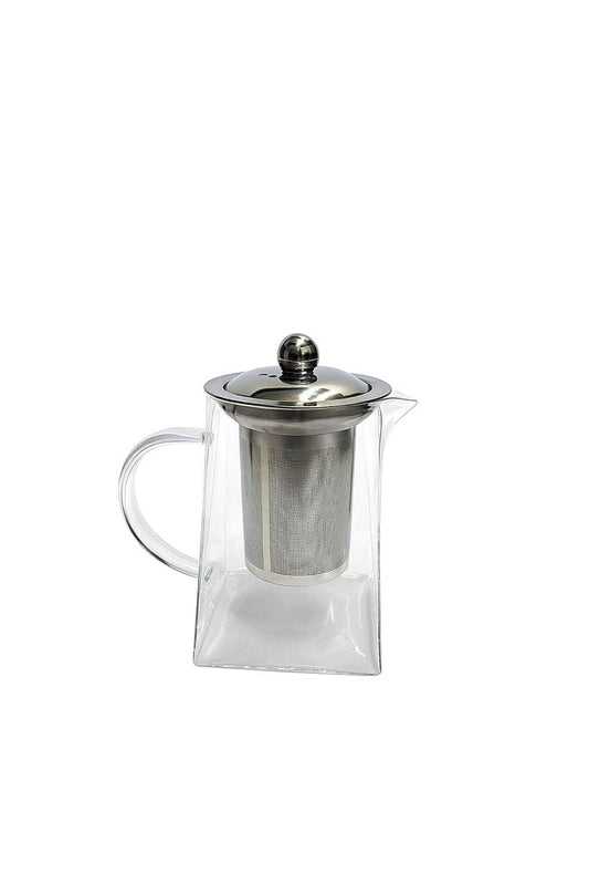 Glass Teapot with Stainless Steel Infuser and Lid