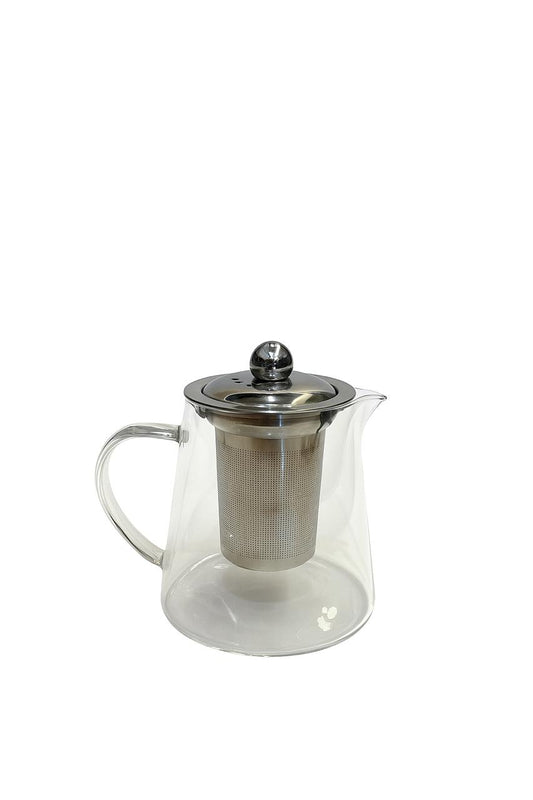 Glass Teapot with Stainless Steel Infuser and Lid