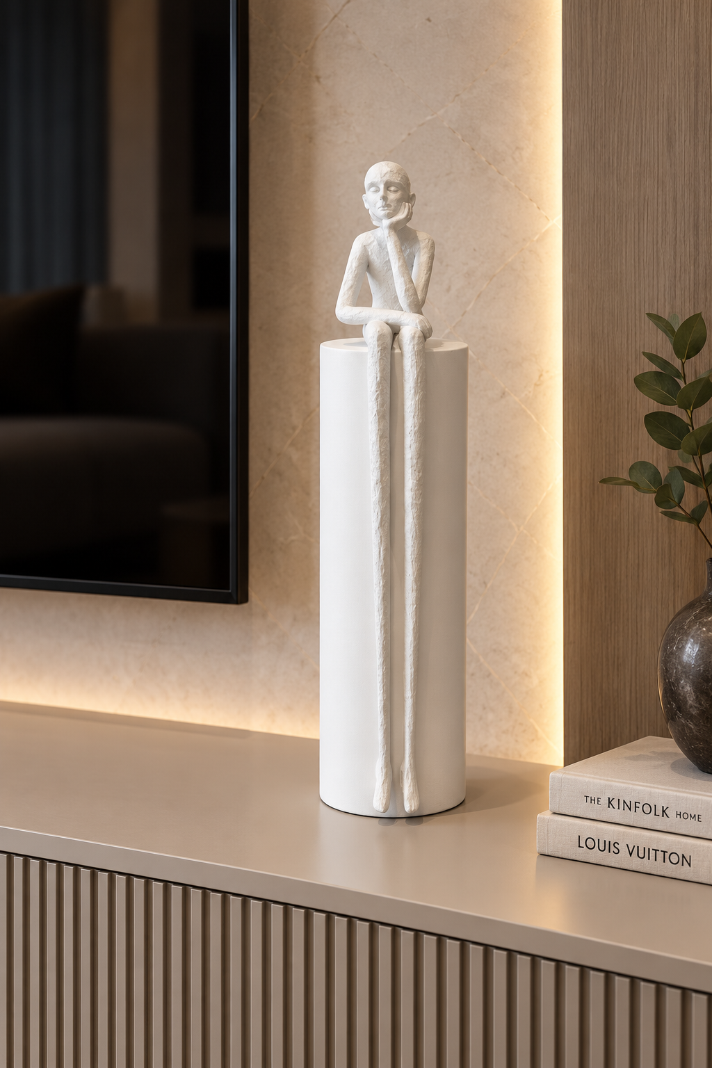 Modern Abstract Sitting Figurine