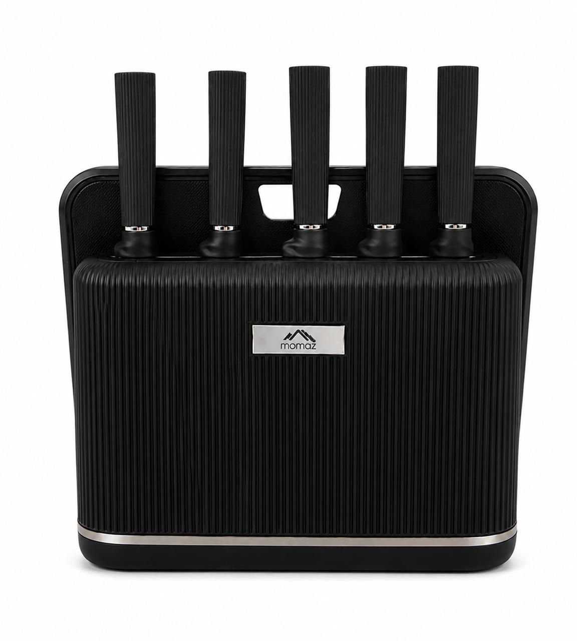 5-Piece Knife Set with Cutting Board Storage Block