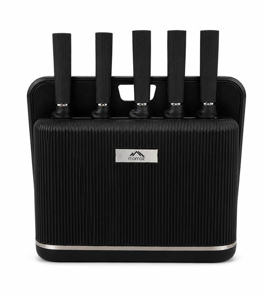 5-Piece Knife Set with Cutting Board Storage Block