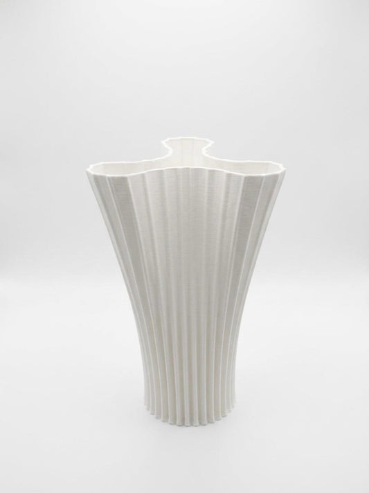Elegant Fluted Decorative Vase