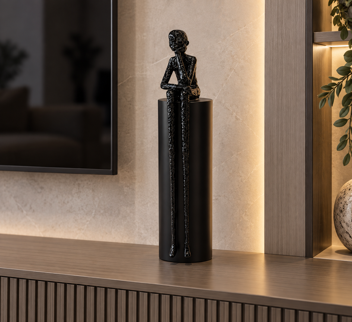 Modern Abstract Sitting Figurine