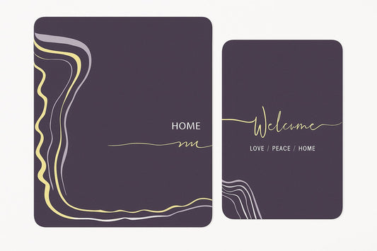 Welcome Home Modern Abstract Mat Set – 2 Pieces