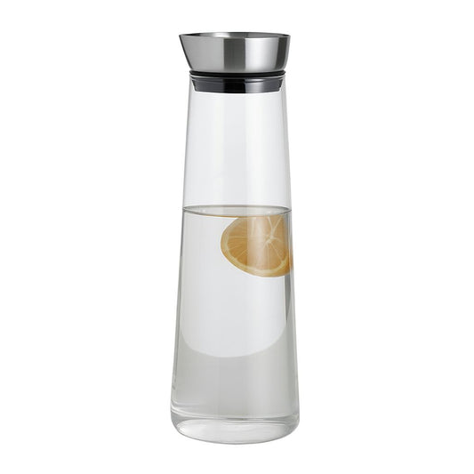 Elegant Glass Water Carafe with Stainless Steel Lid