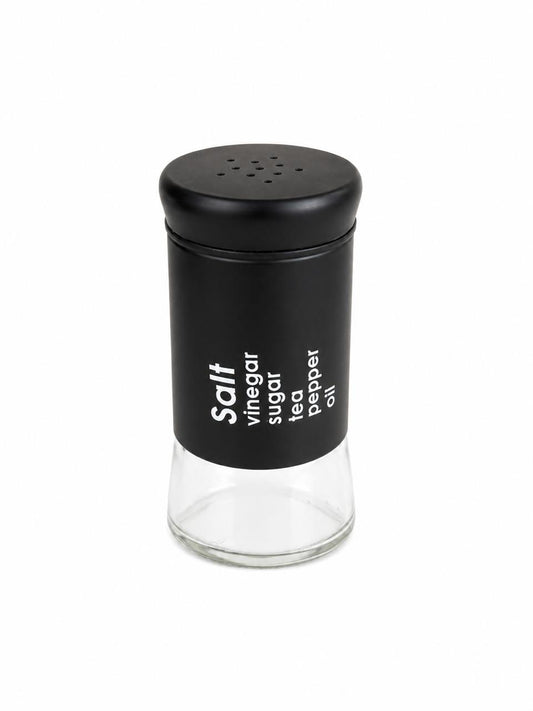 Black Glass Salt Shaker