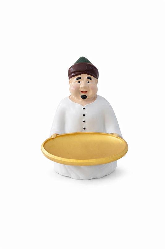Traditional Ramadan Serving Figurine with Round Tray