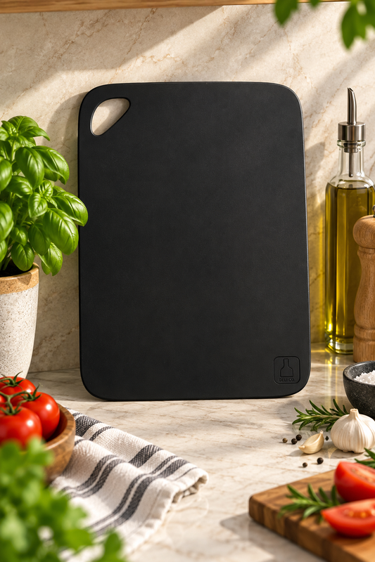 Minimalist White-Black Cutting Board – Sleek & Practical Design