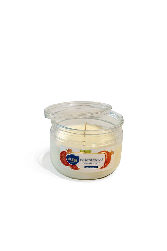 Aura Glass Jar Scented Candle – Pomegranate