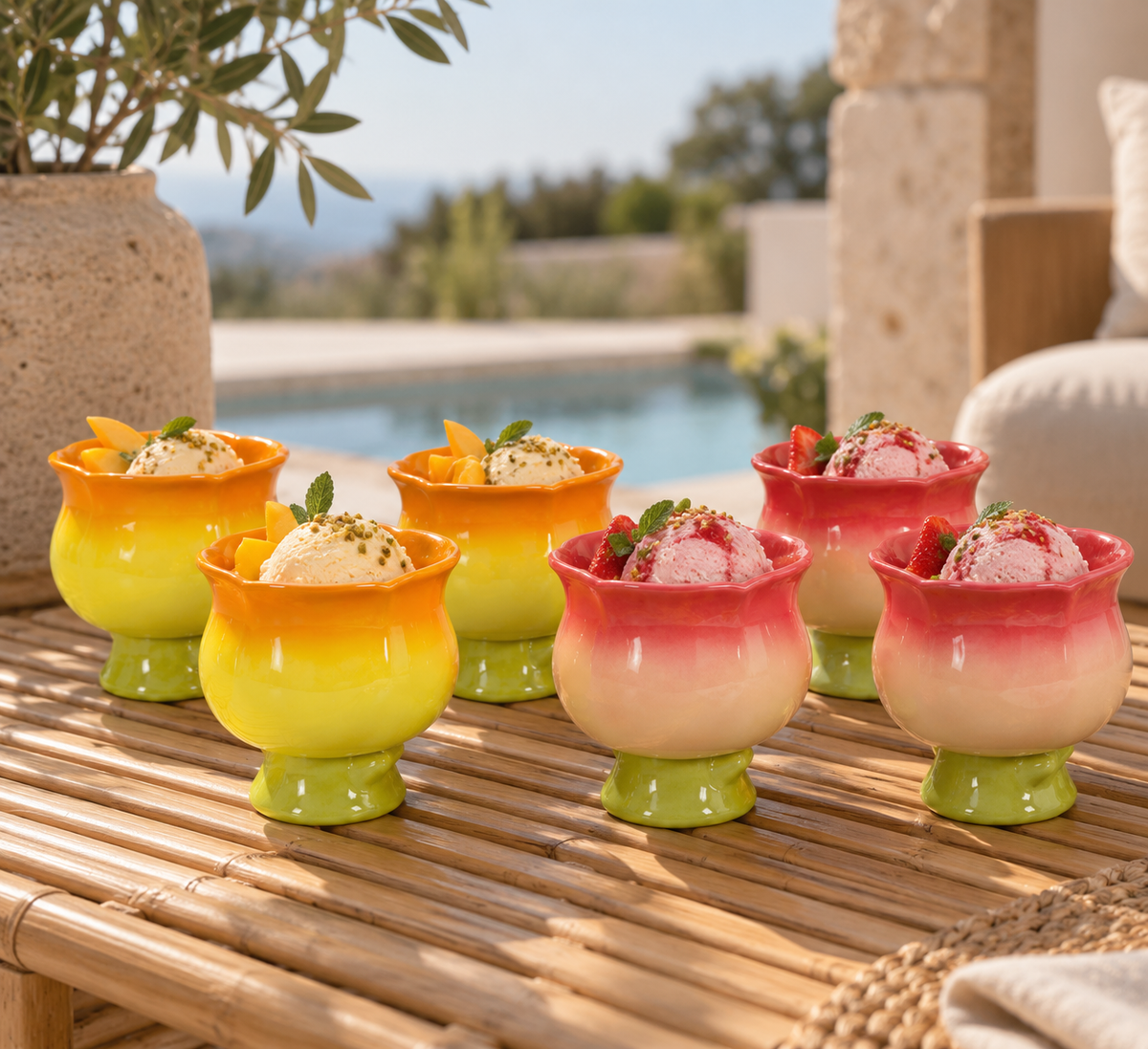 Colorful Dessert Bowls