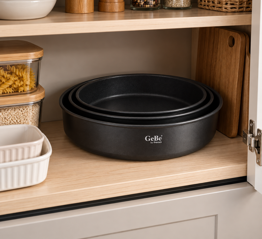 Non-Stick Round Baking Pan Set – GeBe Collection (3-Piece)