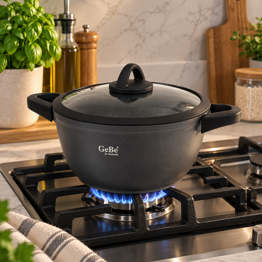 Round Non-Stick Deep Fryer with Glass Lid – GeBe Collection