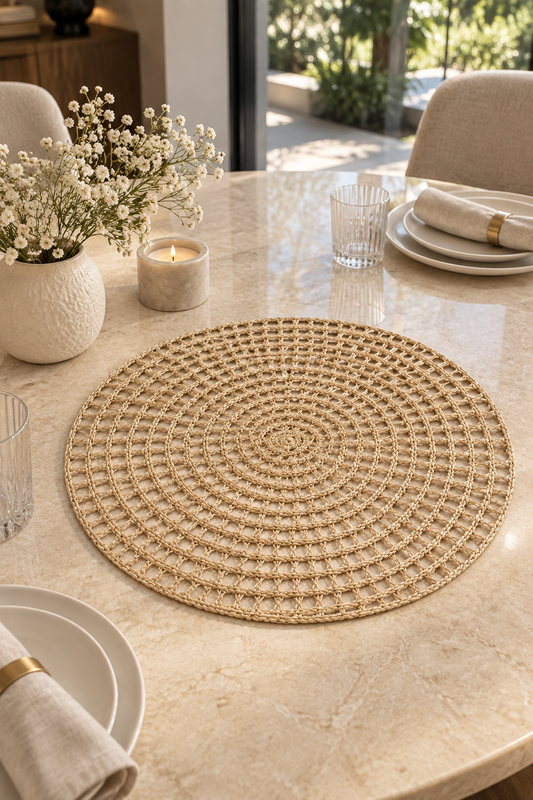 Round Woven Placemat set of 6