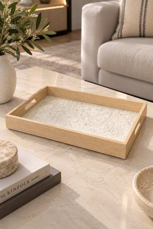 Decorative Wooden Serving Tray