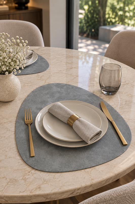 Organic Leather Placemat set of 6 pieces