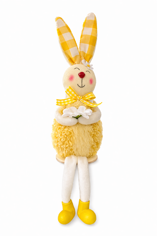Plush Sitting Easter Bunny Decoration - 28 cm