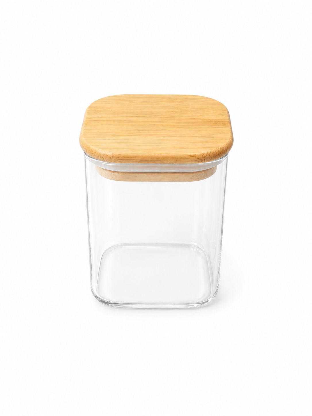 Glass Storage Jar with Bamboo Lid - 450ml