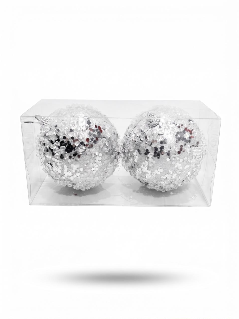 Shimmering Ornaments on white background