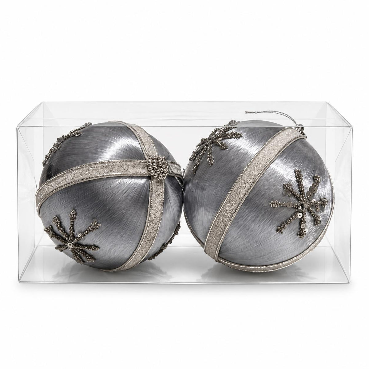 Embellished Ornaments on white background