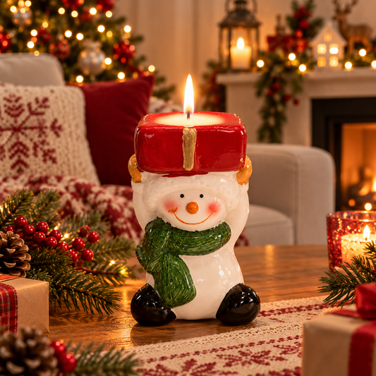 Snowman Candle