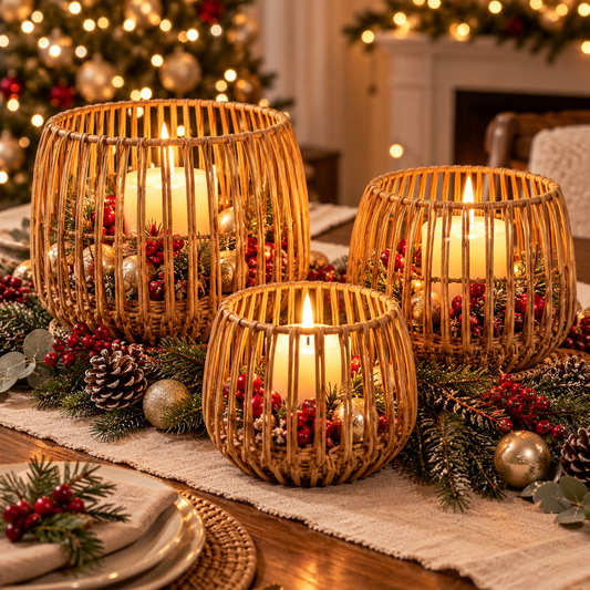 Woven Candle Holders – Design 1
