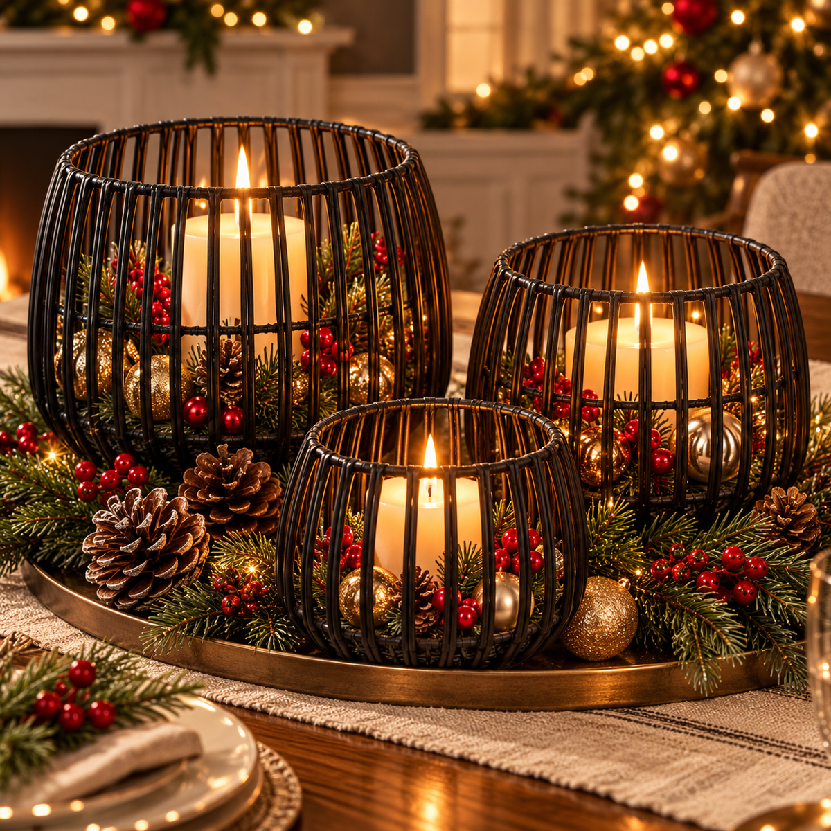 Woven Candle Holders – Design 2