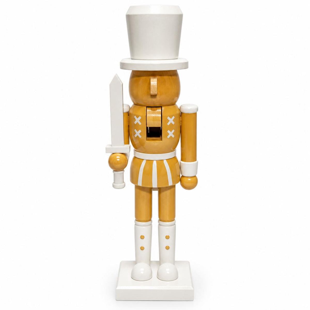 Festive Nutcracker on white background