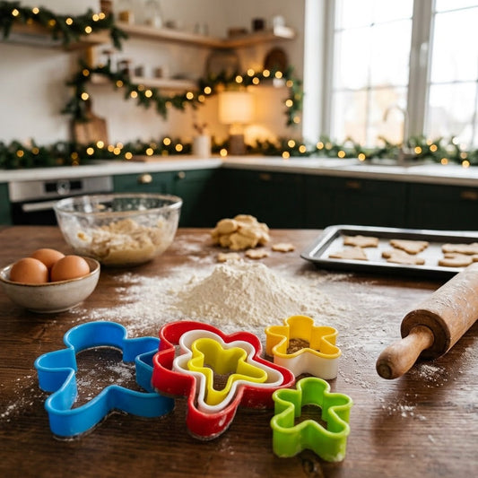 VOCEN 5-Piece Gingerbread Man Cookie Cutter Set