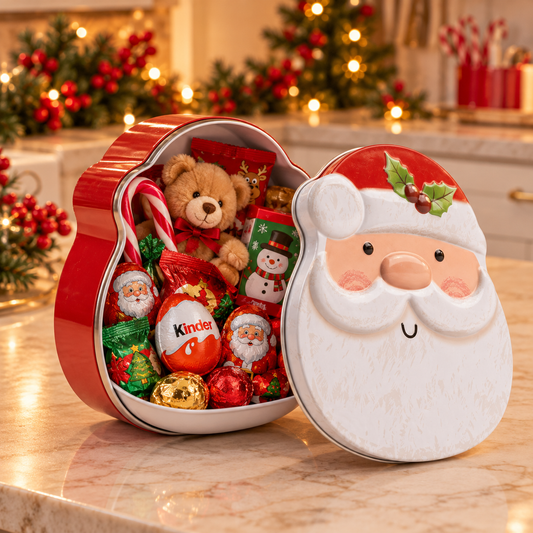 Santa Claus Face Storage Tin