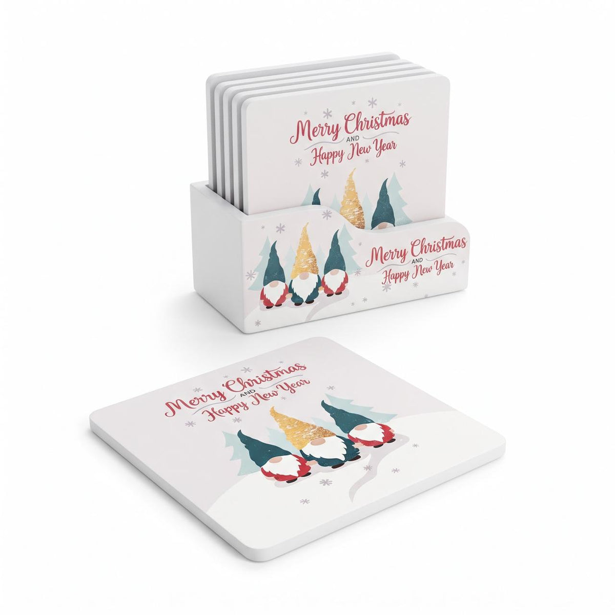 Coaster Set on white background