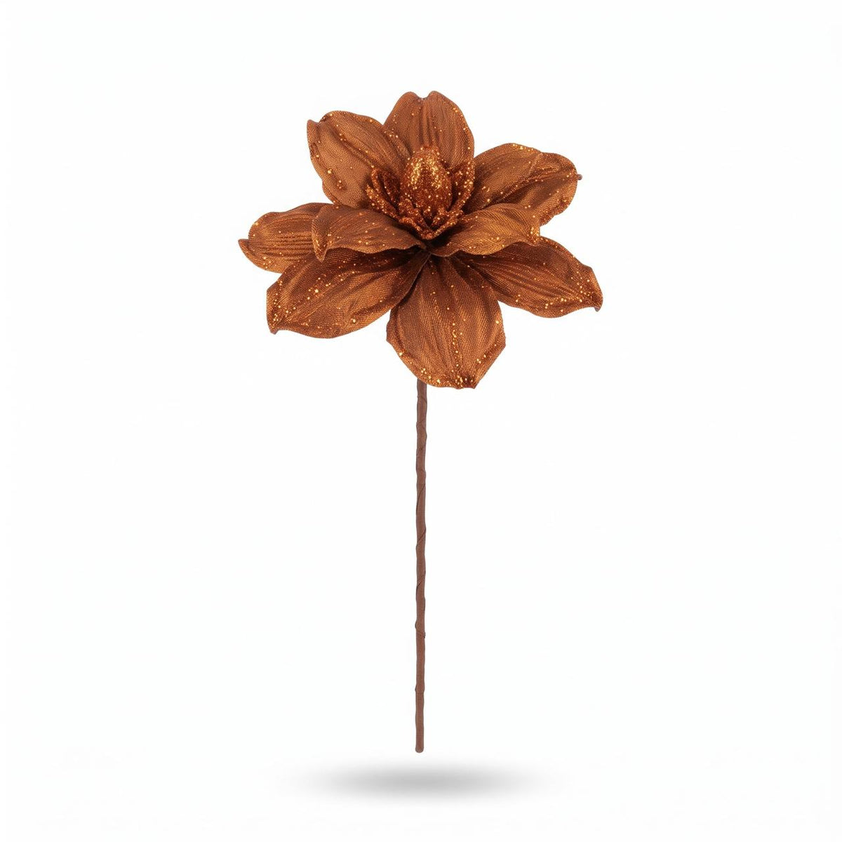 Red & Gold Floral Pick on white background