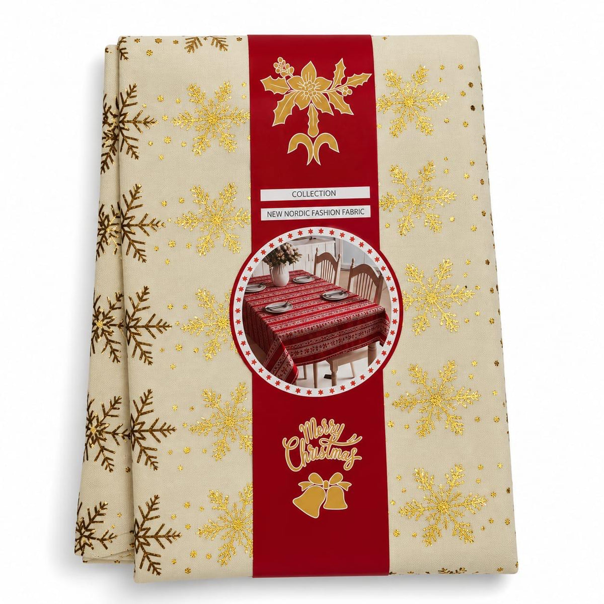 Winter Tablecloth – Design 2 on white background